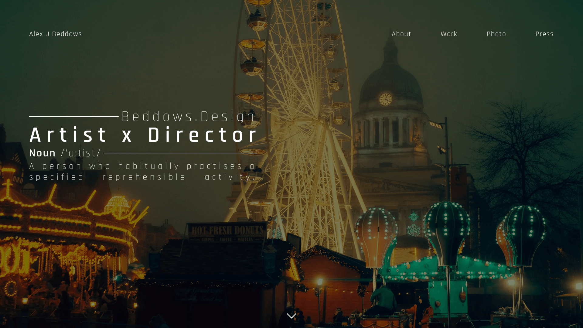 Screenshot of the Beddows Design website