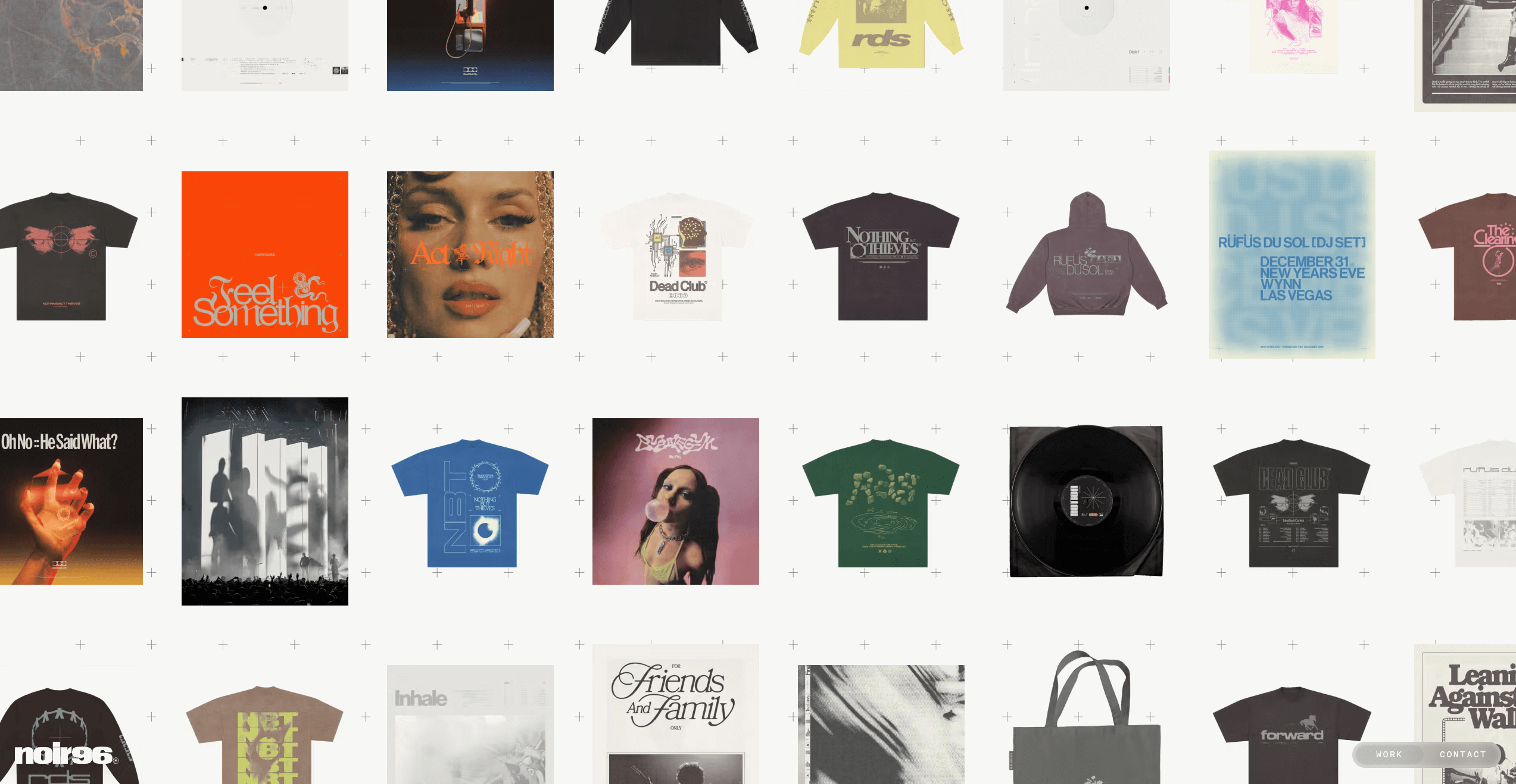 Screenshot of the Noir96 website