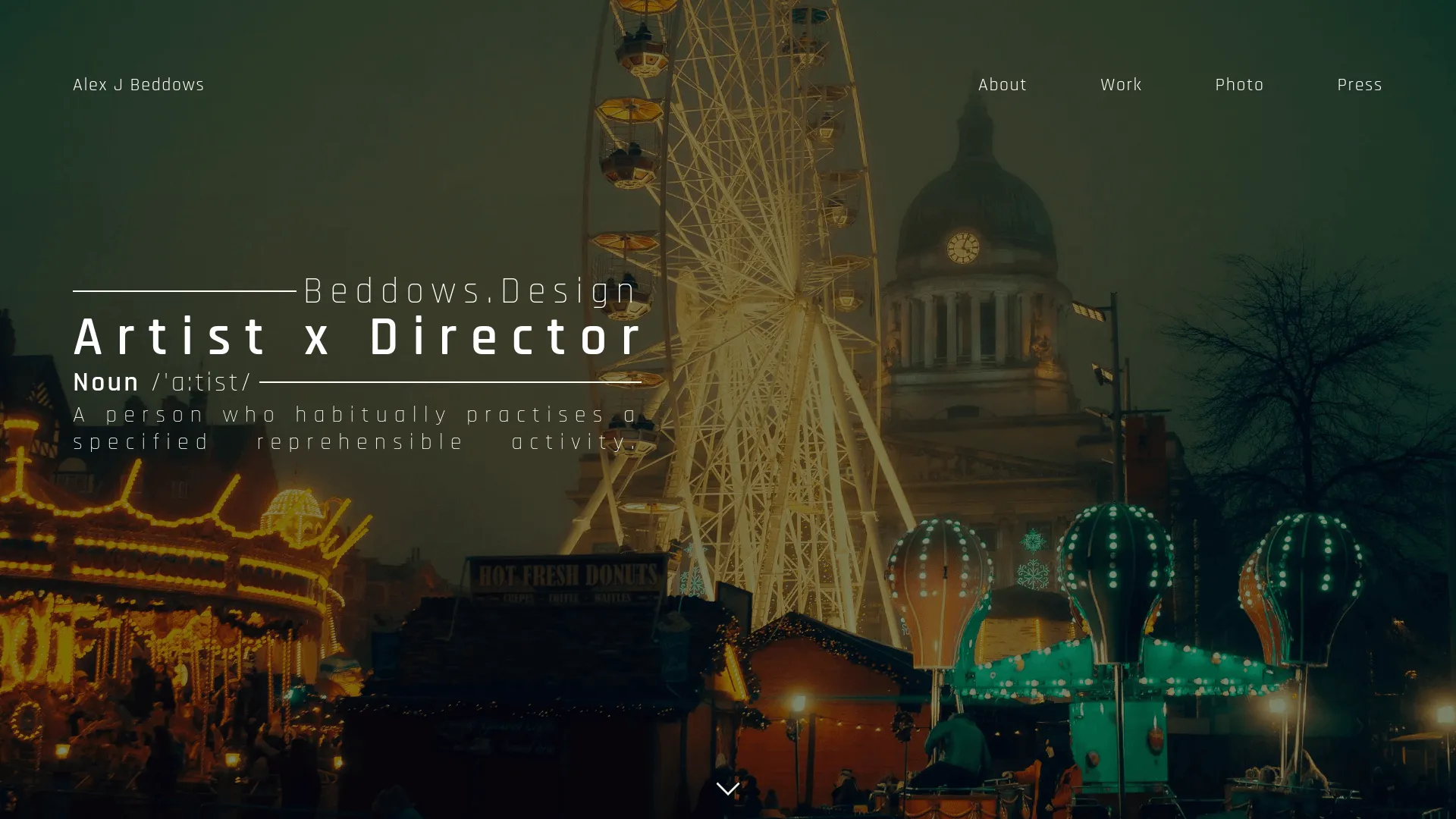 Screenshot of the Beddows Design website