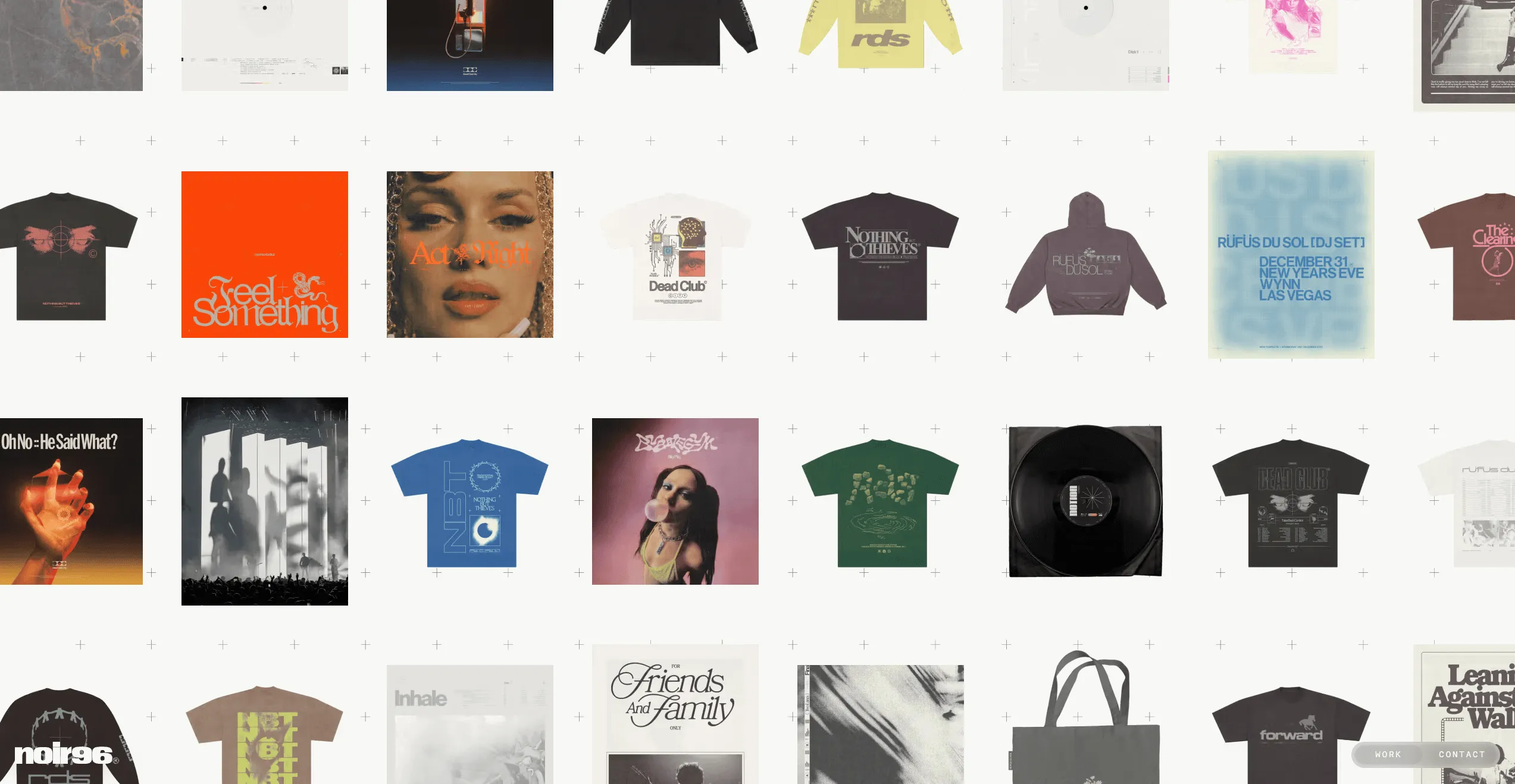 Screenshot of the Noir96 website